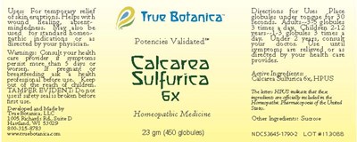 Calcarea Sulfurica 6x (Calcarea Sulfurica 6x 25 Gm V1 9 2013)